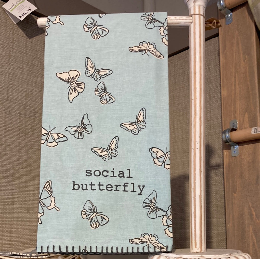 Social Butterfly Dish Towel
